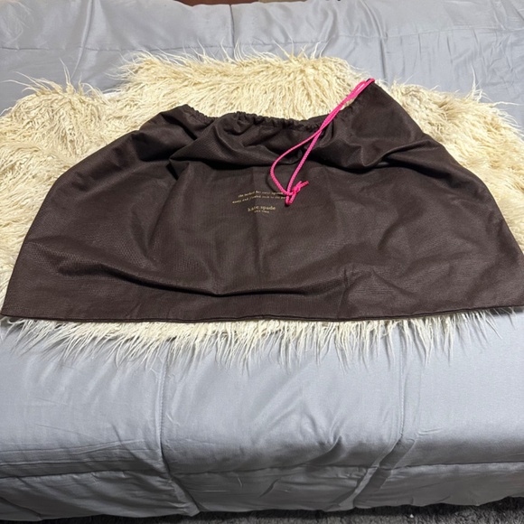 Kate Spade New York XL Drawstring Dust Bag Brown Pink Size 19" X 27" - Picture 4 of 7